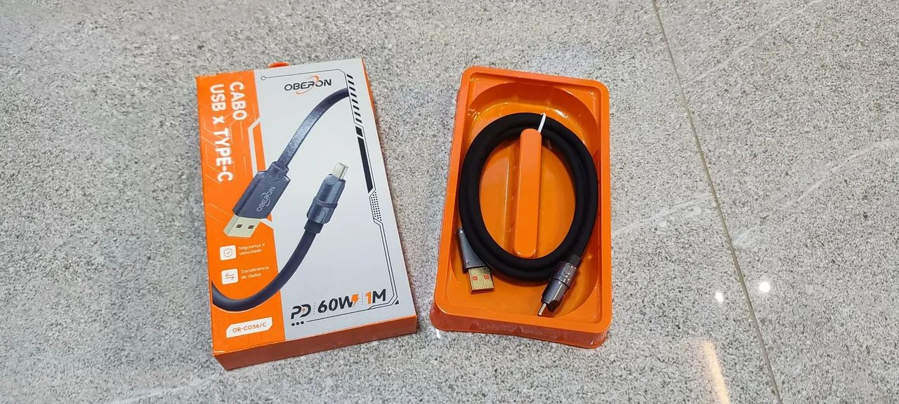 Cabo USB tipo c 60w 1 metro, já é o menor preço  - Foto 4