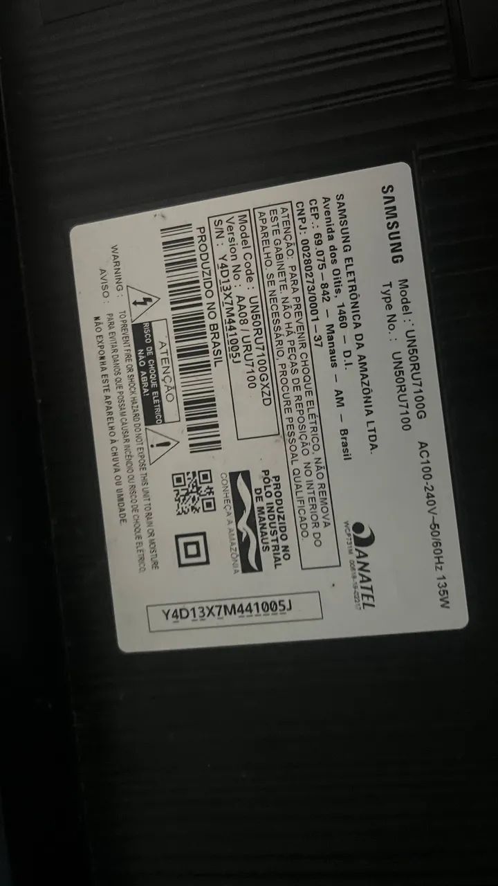 Tv Samsung 50 polegadas com pés, tv funcionando. - Foto 2