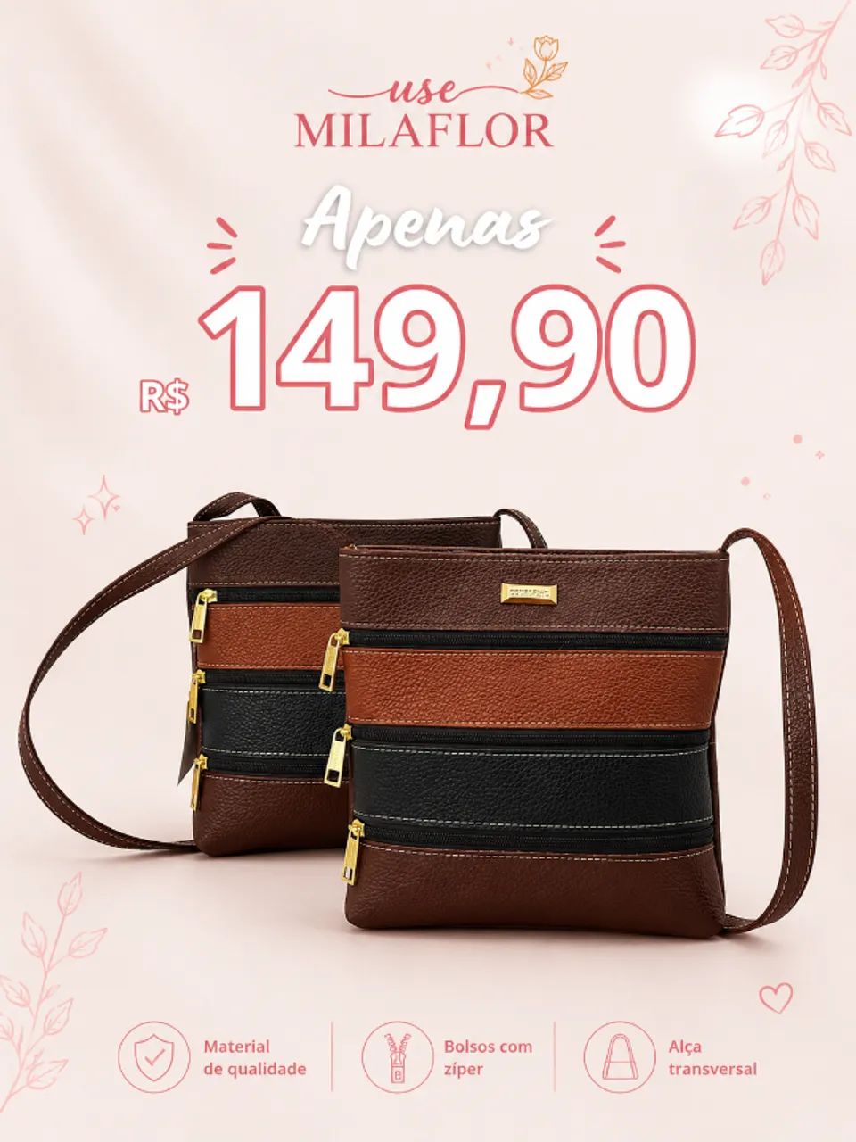 Bolsa Couro Fino