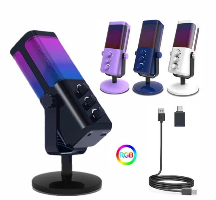 Microfone condensador m7 com adaptador 