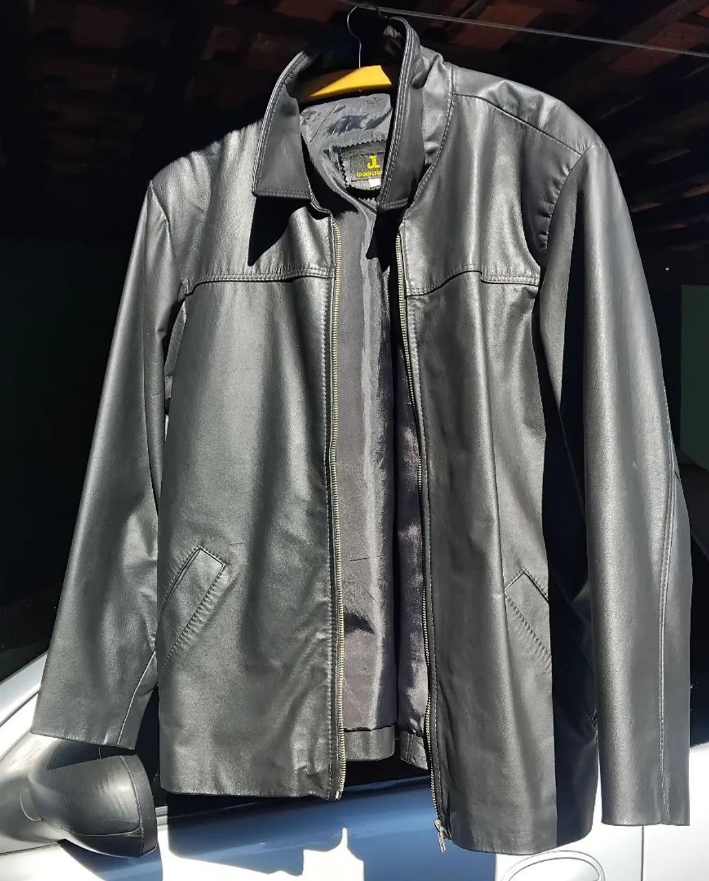 Jaqueta de couro masculino 