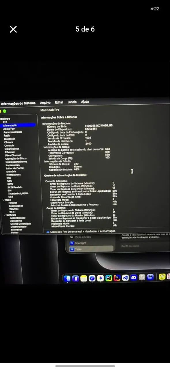 MacBook M1 Pro com Touchbar (troco por iphone 15 pro max e pro) - Foto 5