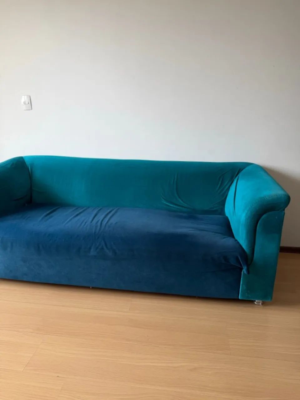 SOFÁS DE VELUDO AZUL, 3 LUGARES E 2 LUGARES - Foto 5