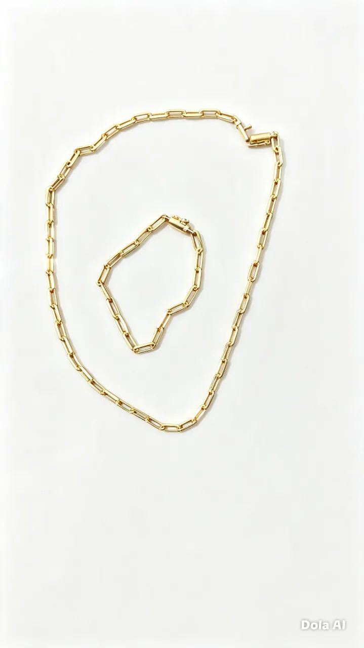 Corrente e pulseira semi joia 