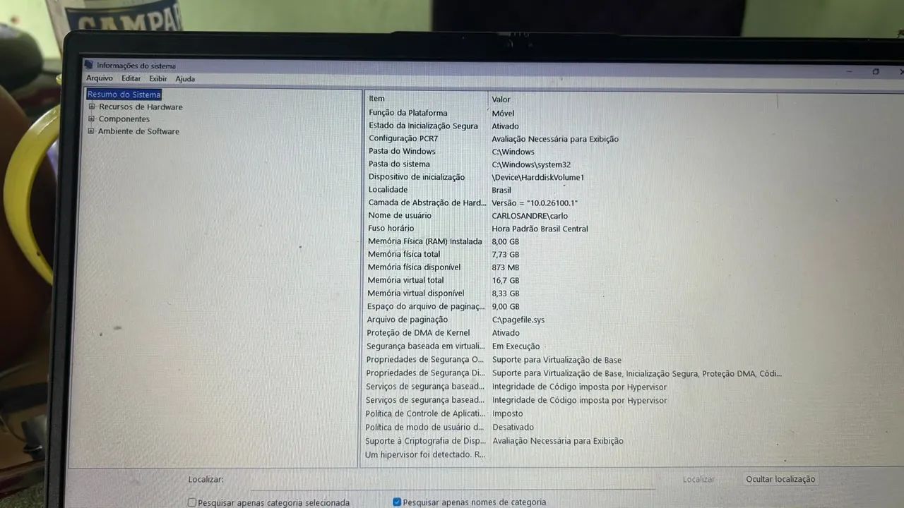 Notebook em ótimo estado de conservação 