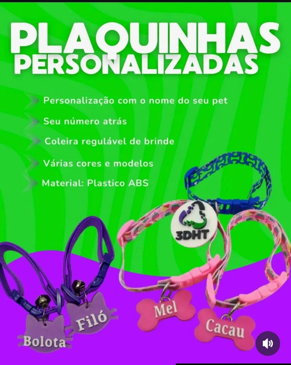 Plaquinha 3D para Seu Pet - Foto 2