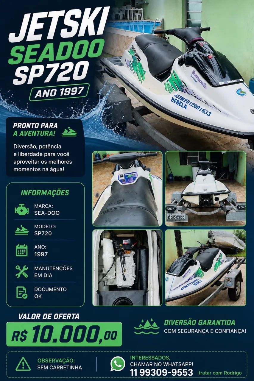 Seadoo SP 720 - 2 tempos Oportunidade  - Foto 4