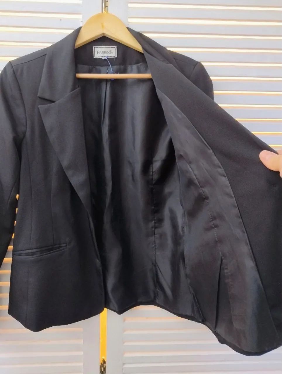 Blazer barreds preto feminino 40