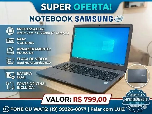 Notebook Samsung intel core i3 