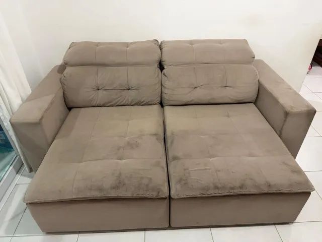 Sofá retrátil e reclinável Lar Shopping - Foto 3