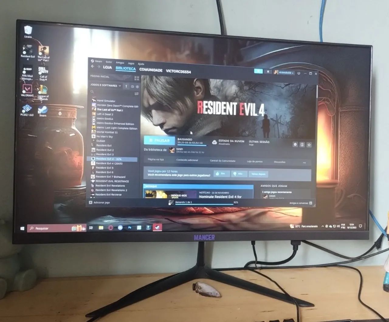 Monitor Mancer 21pol 75hz  - Foto 2