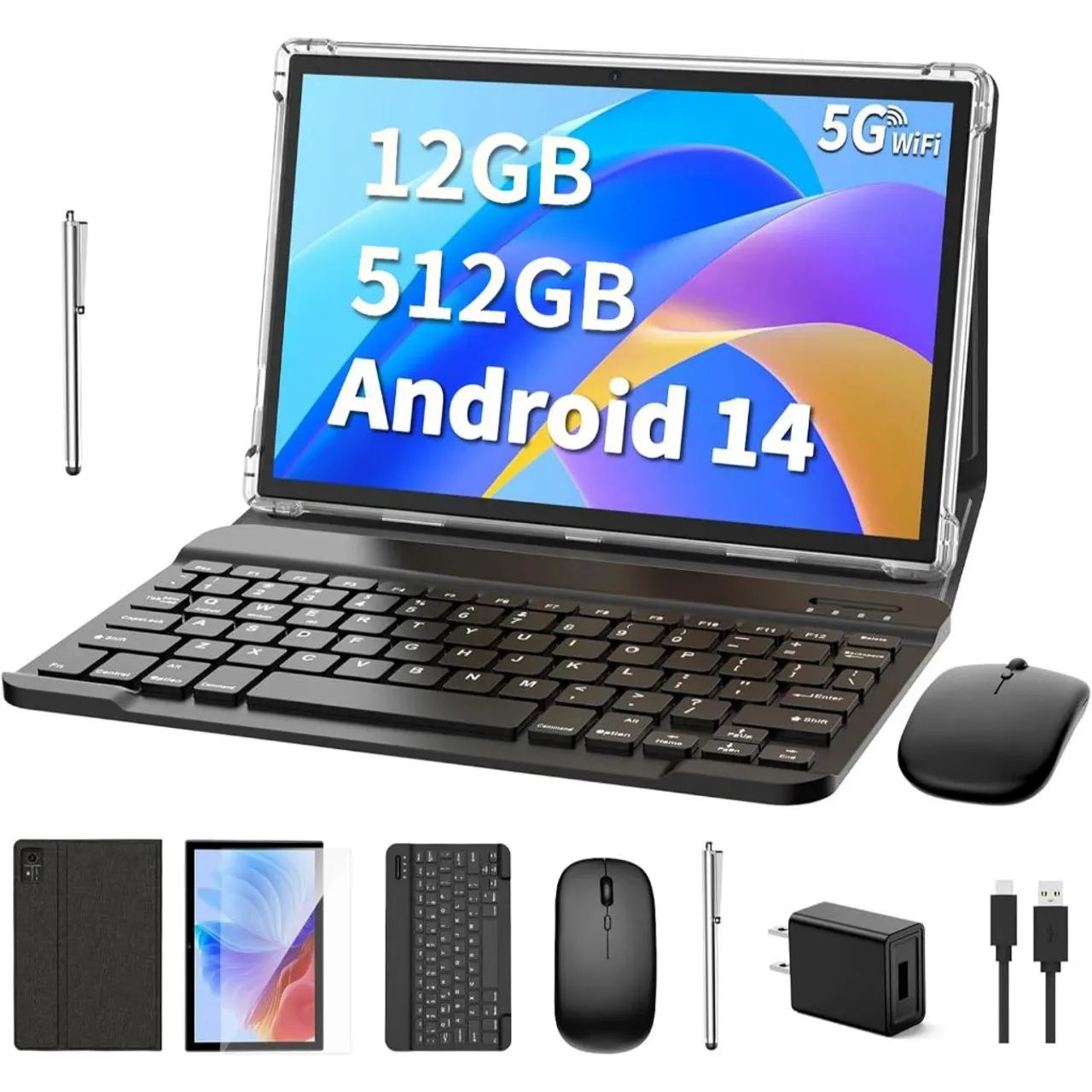 Tablet 12GB RAM +512GB HD 10,1 Polegadas Tela Grande PC pad Android  - Foto 4