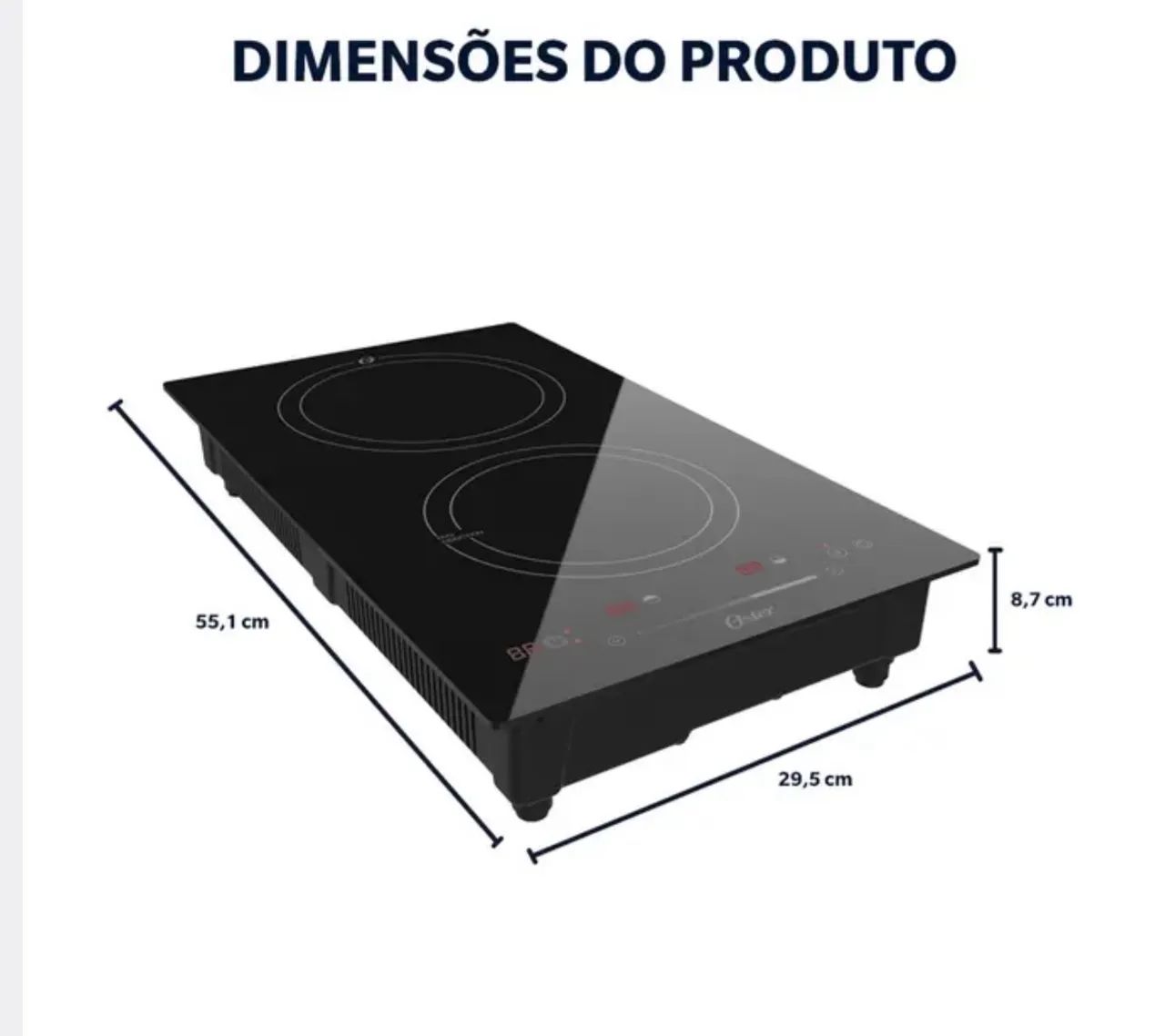 Cooktop 2 bocas Oster indução  - Foto 3