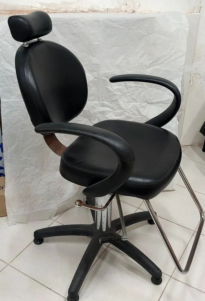 CADEIRA SALÃO HIDRÁULICA PRETA - Foto 4