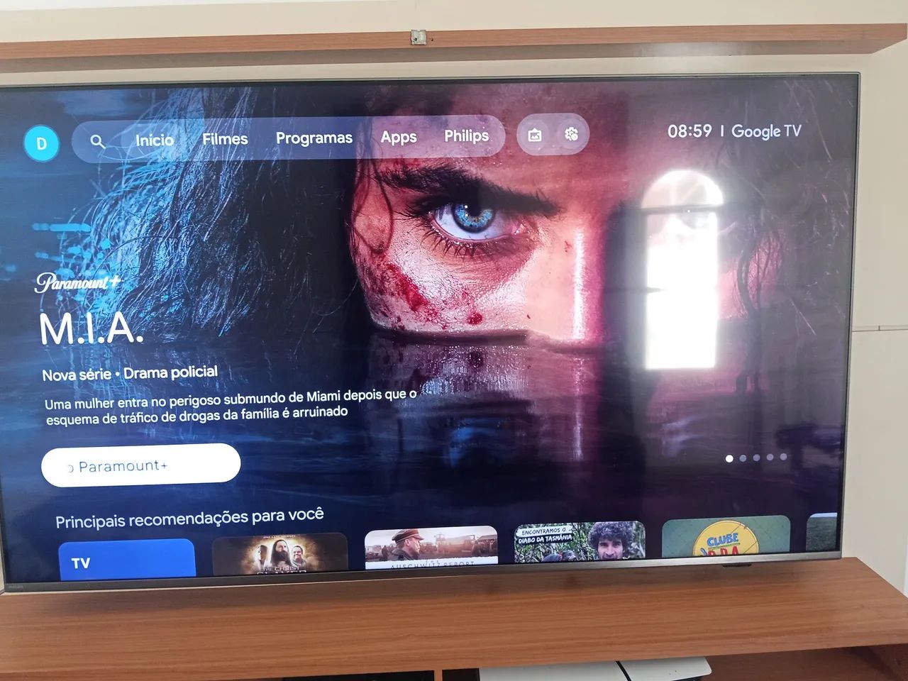 Tv Philips 4k 65 Ambilight + painel tv  - Foto 2