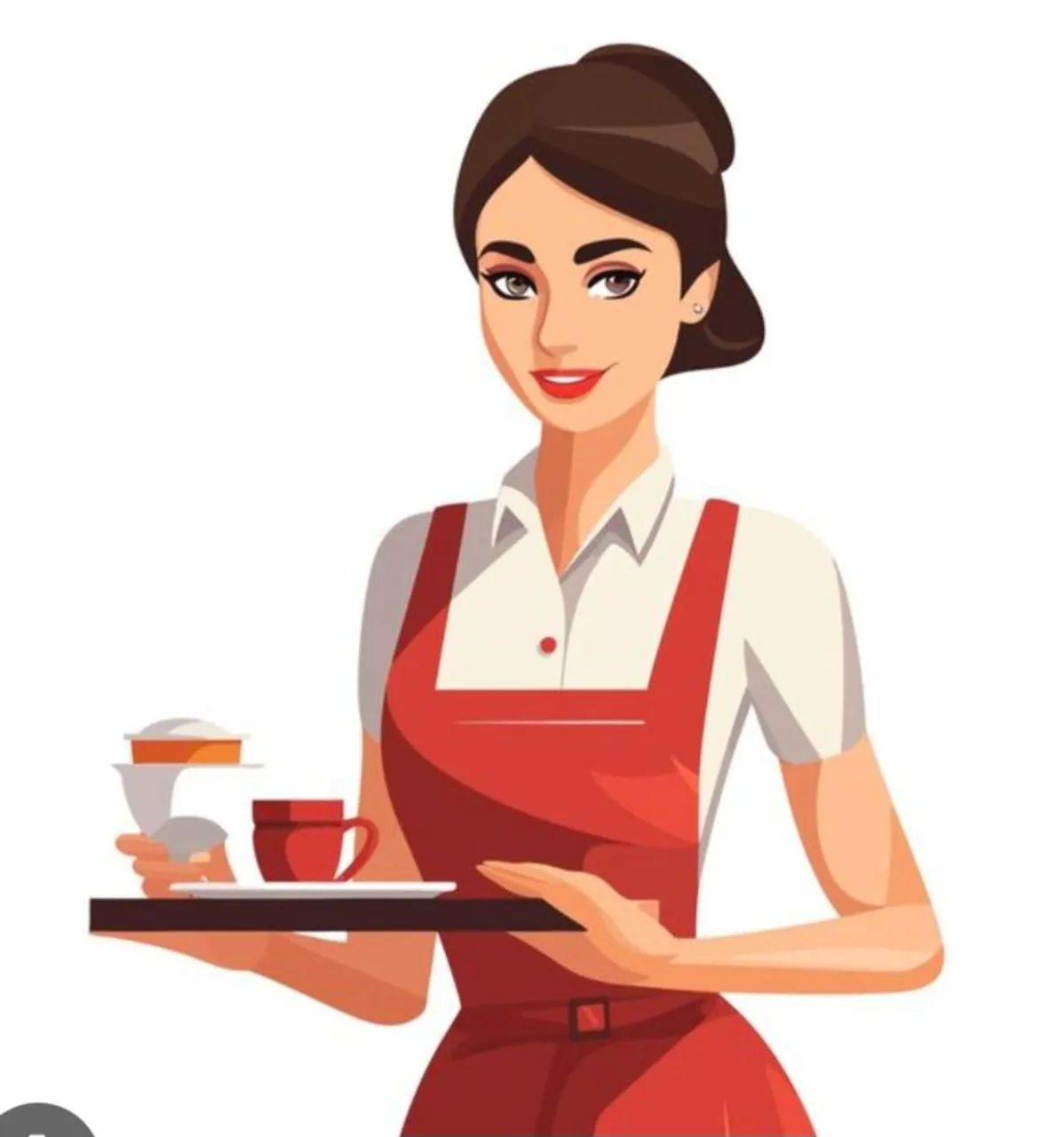 Atendente de restaurante.