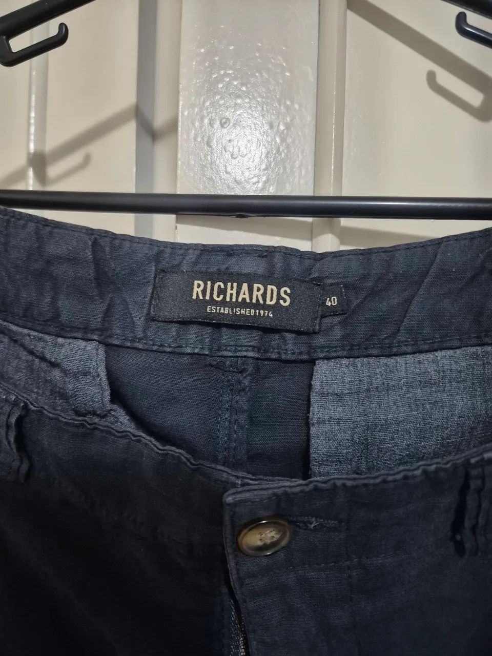 Calça de Linho Azul Richards