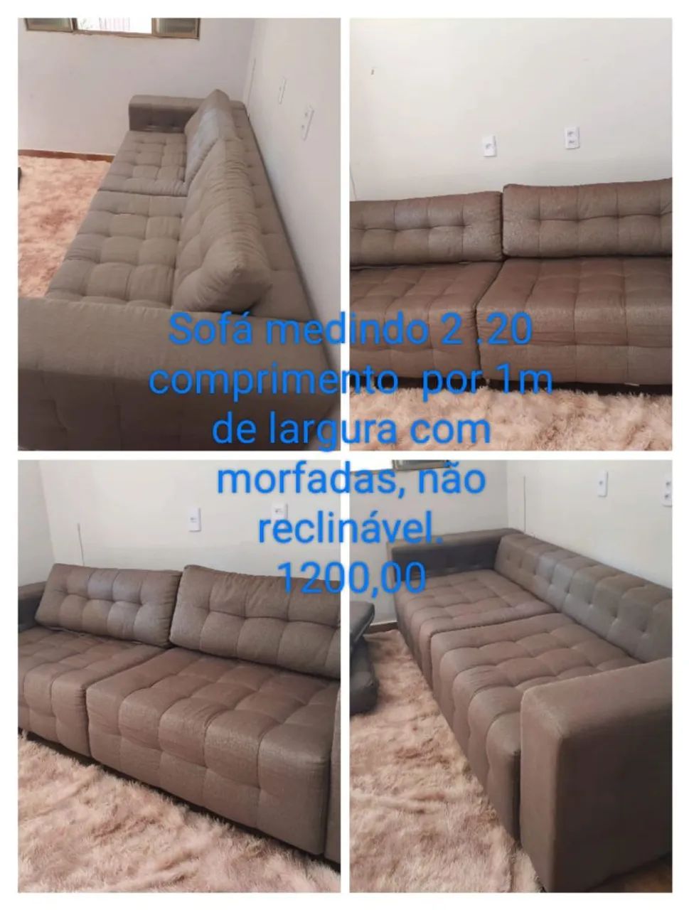 Sofá garagem não reclinável 