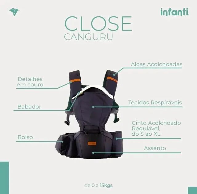 Canguru para Bebê Close 5 em 1 - Foto 5