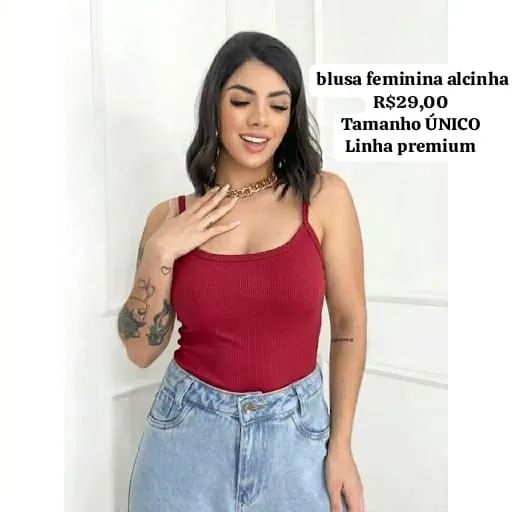 Blusa feminina regata com alça conforto e qualidade - Foto 5