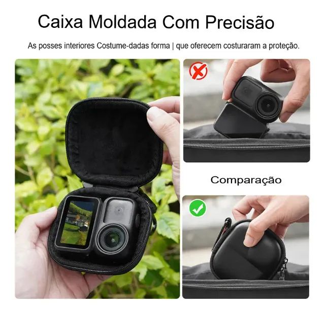 Mini Bolsa Compatível c/Câmera Action Cam Dji Osmo Nano Estojo Bag Case Malinha Maletinha - Foto 5