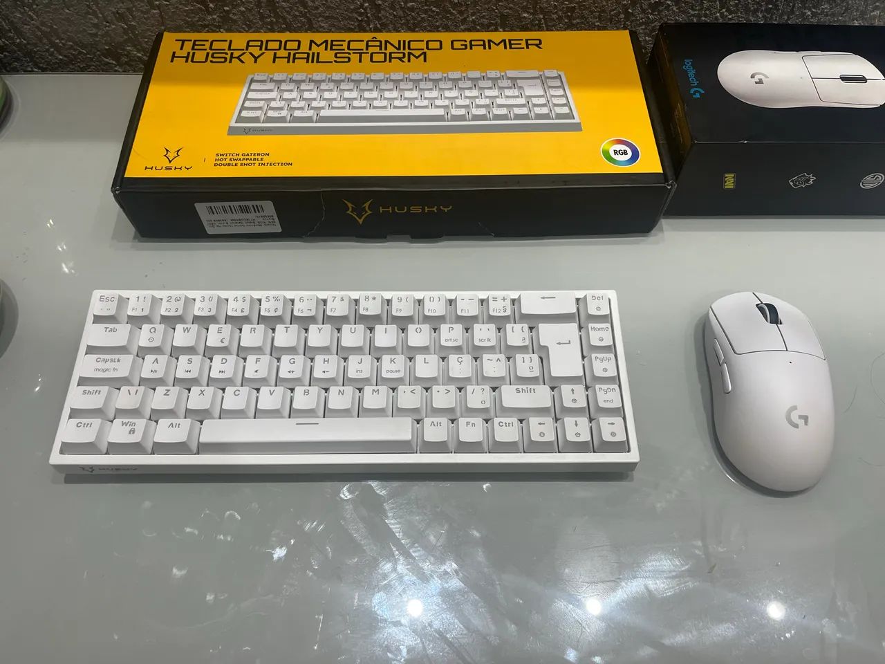 mouse logitech g pro superligth e teclado husky blizzard - Foto 2