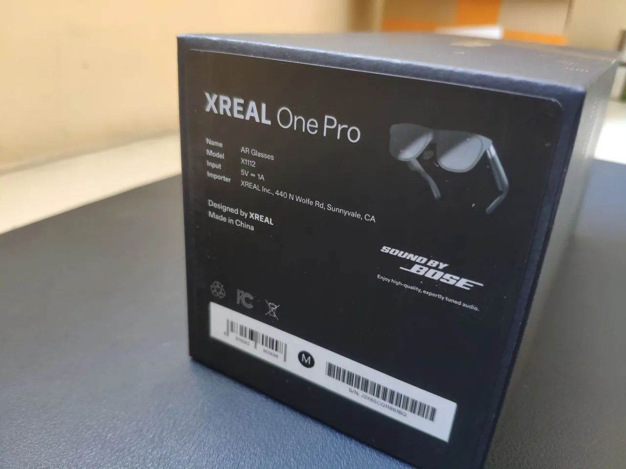 Óculos Xreal One Pro. Tamanho M. 57 graus. Novo e lacrado