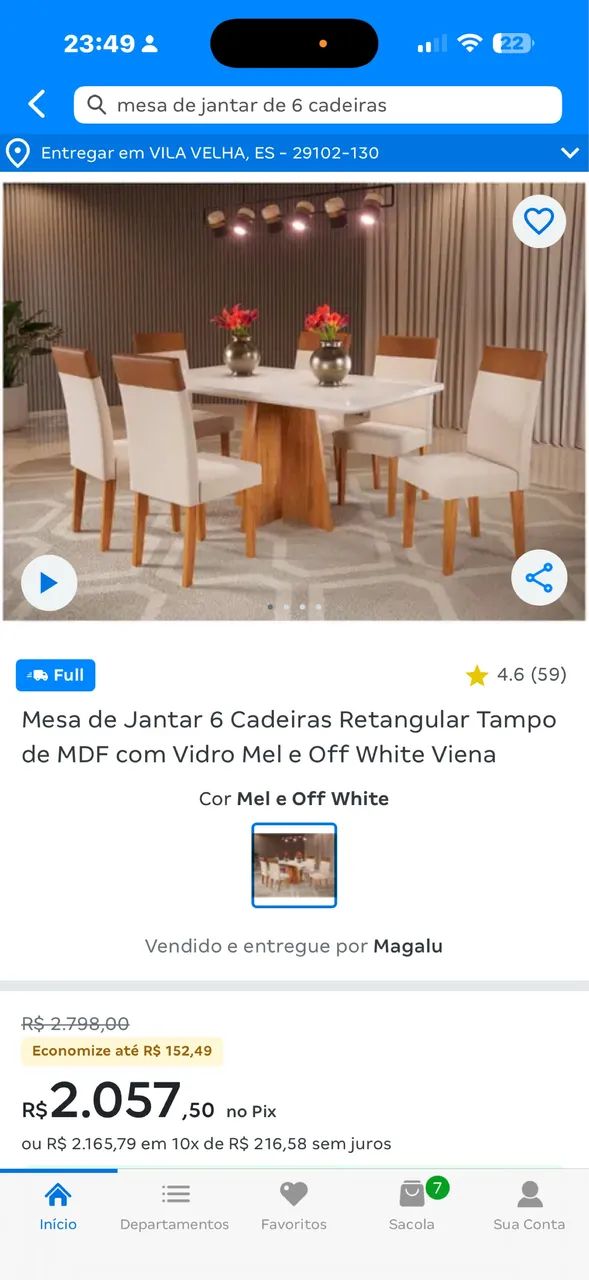 Rectangular table with 6 glass chairs and MDF65576106214659125