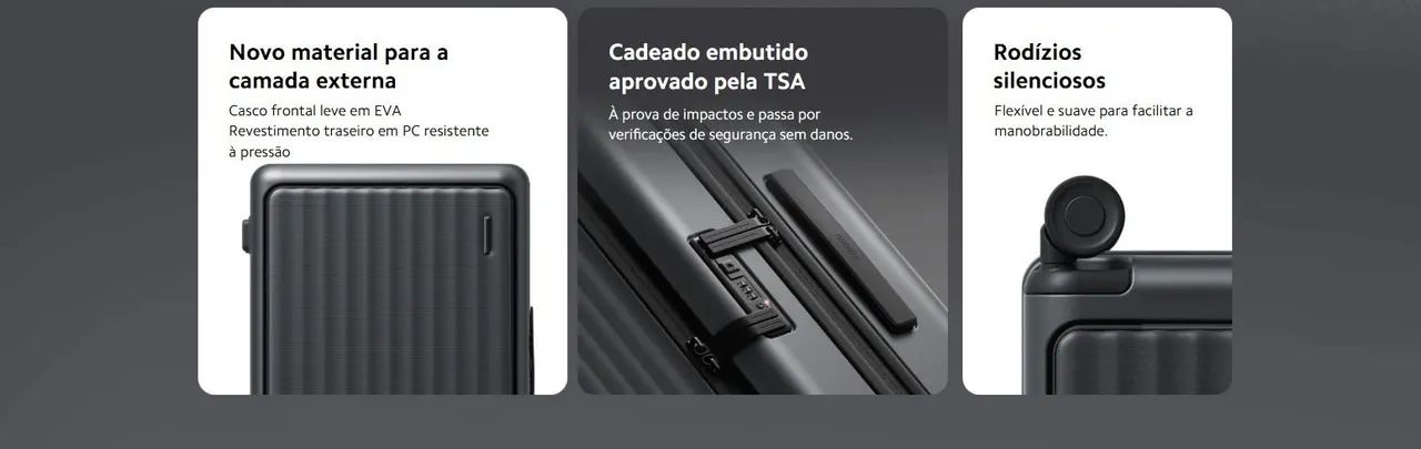 Mala de Bordo Xiaomi com Bolso Frontal de 20 Polegadas - Foto 5