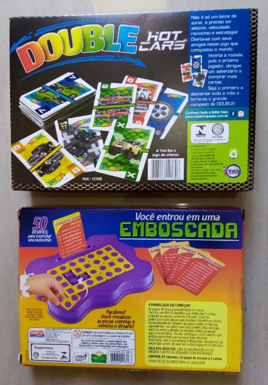 Kit 2 Jogos de Tabuleiro: Double Hot Cars + Jogo Emboscada (Completos) - Foto 2
