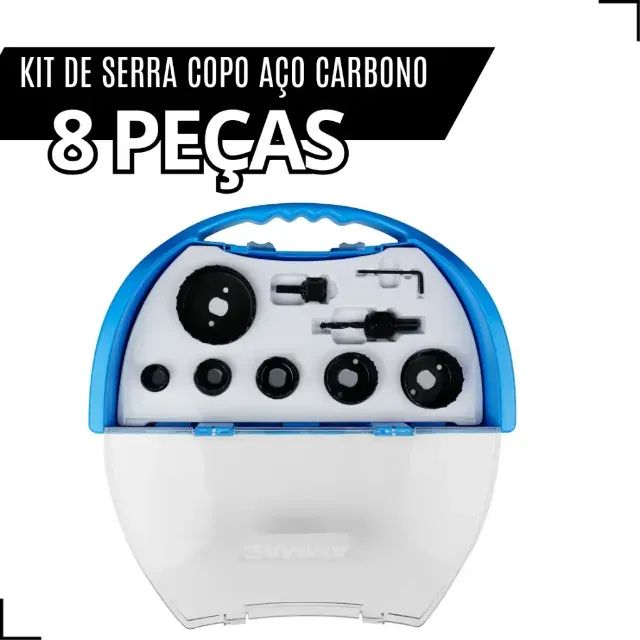 Jogo De Serras Copo Gamma Aço Carbono 8 Peças - Foto 3