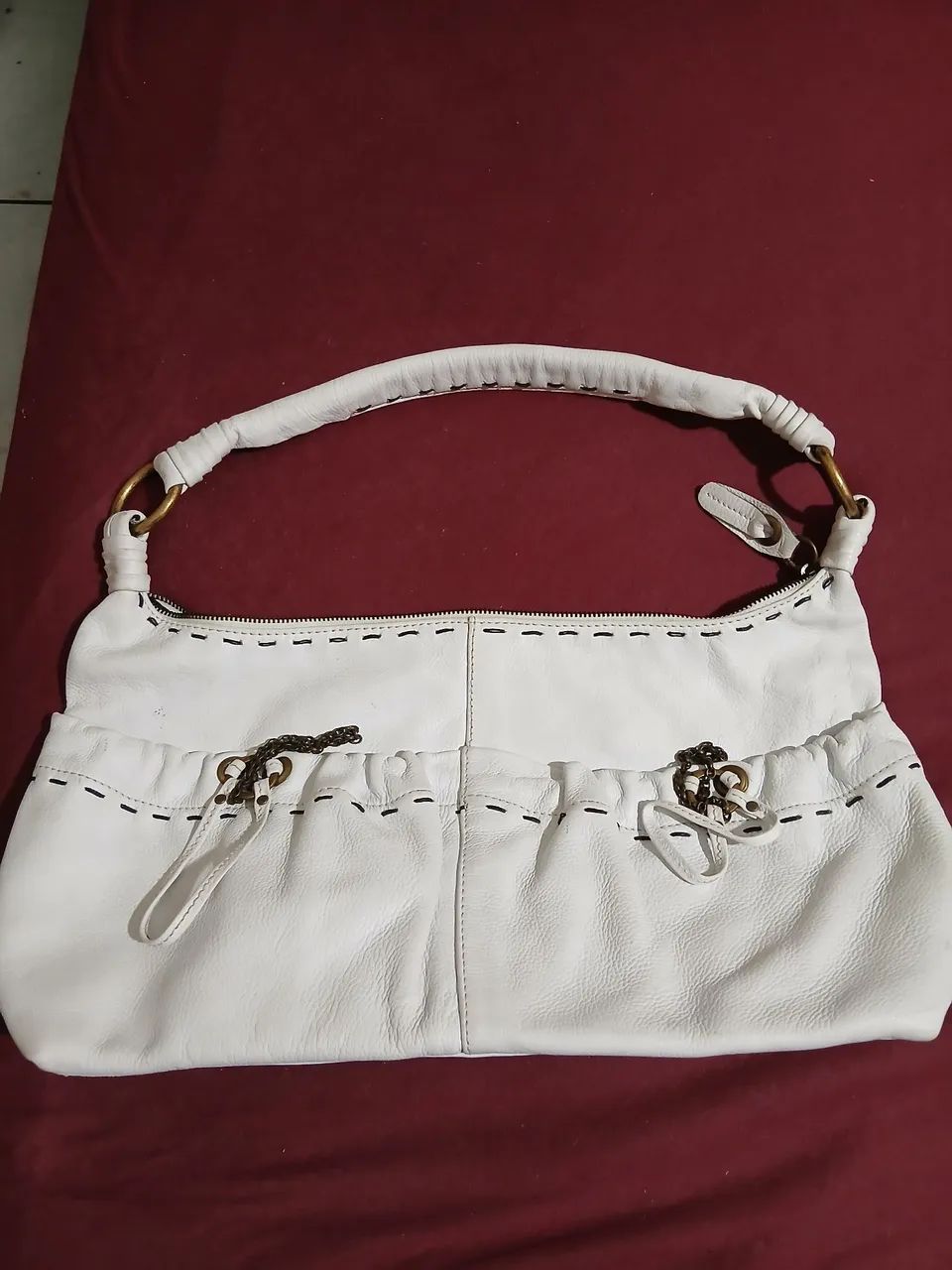 Bolsa de couro legítimo marca ZEFERINO  LARG 45CM ALT 25CM 