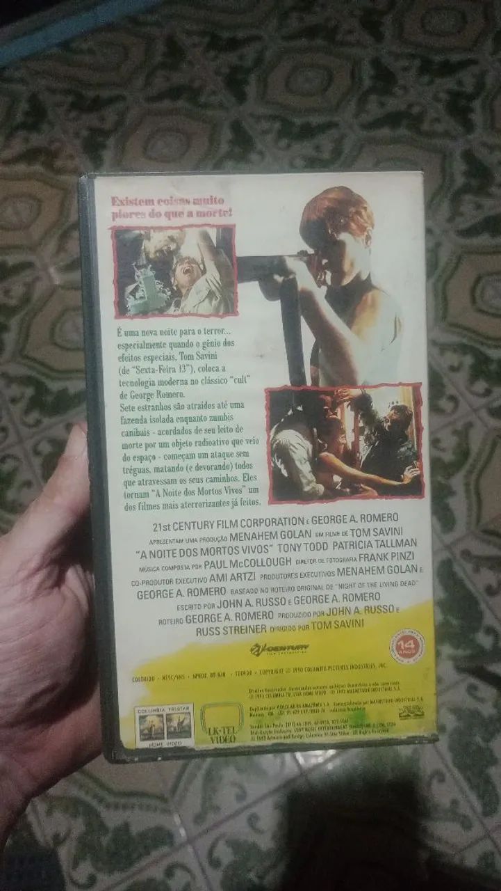 FITA VHS ORIGINAL A Noite dos Mortos-Vivos (George A. Romero) (Tom