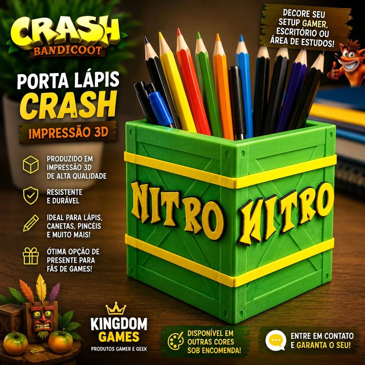 Porta lápis Crash Bandicoot 