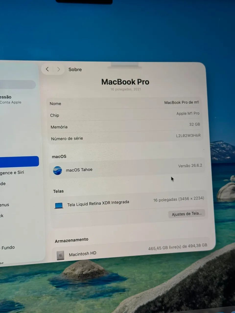 Macbook pro m1 pro 16 polegadas 32gb ssd 512gb - Foto 2