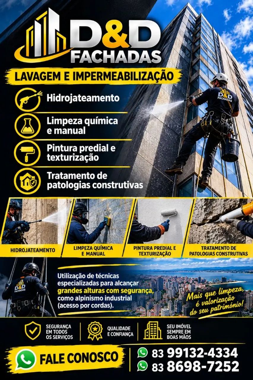 LIMPEZA DE FACHADAS / IMPERMEABILIZAÇÃO 