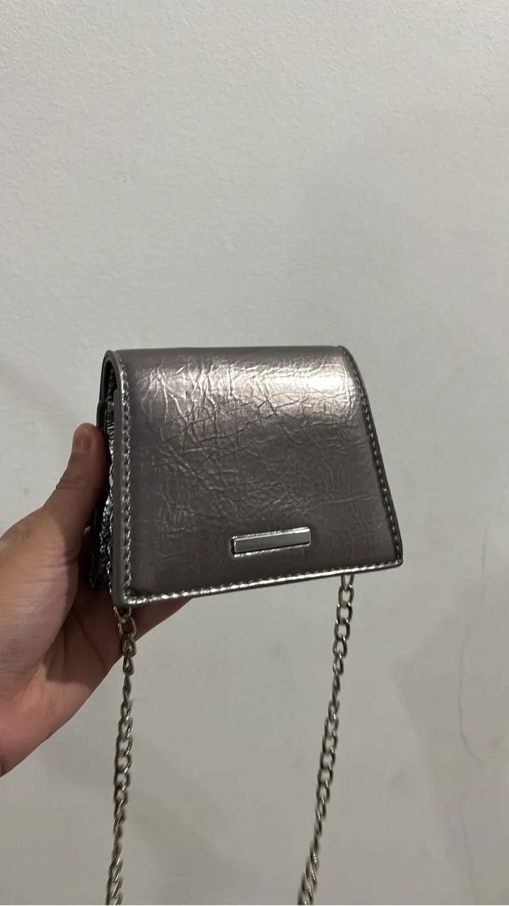 Bolsa mini prata 