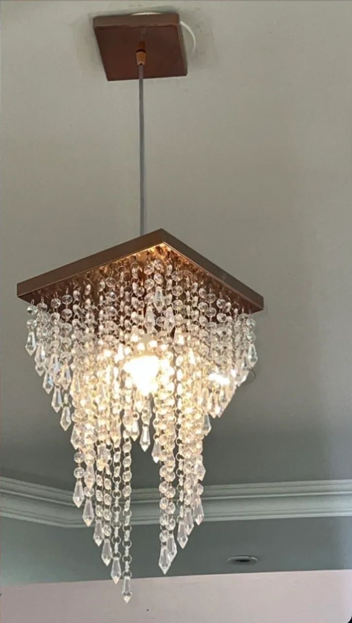 lustre pendente rose 