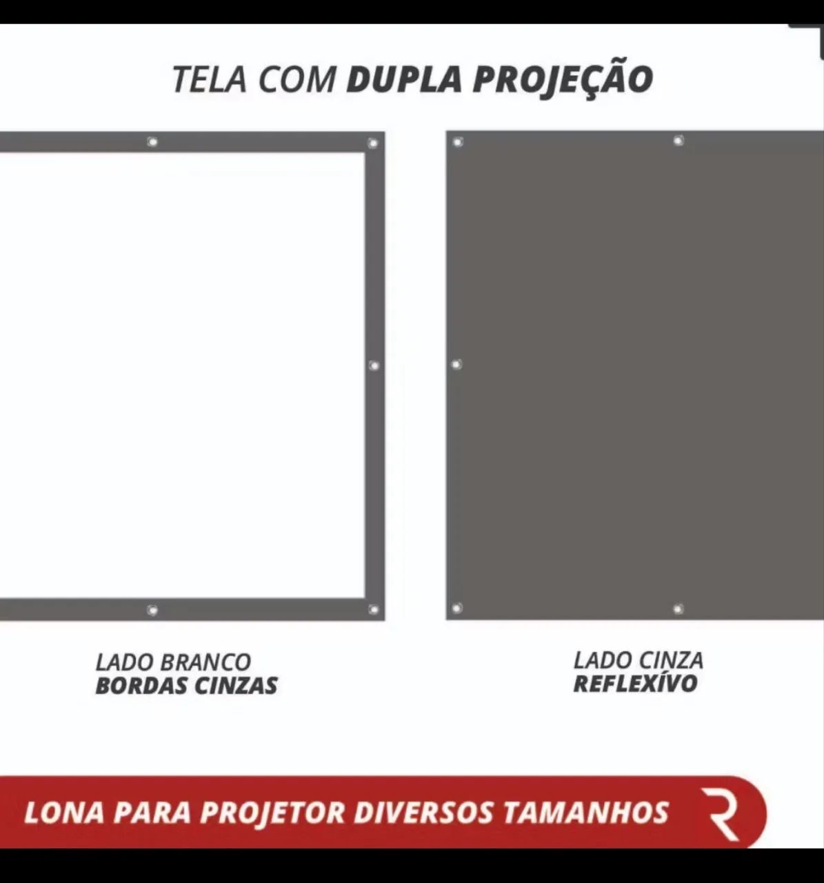 Tela de projeção 70? polegadas Nova