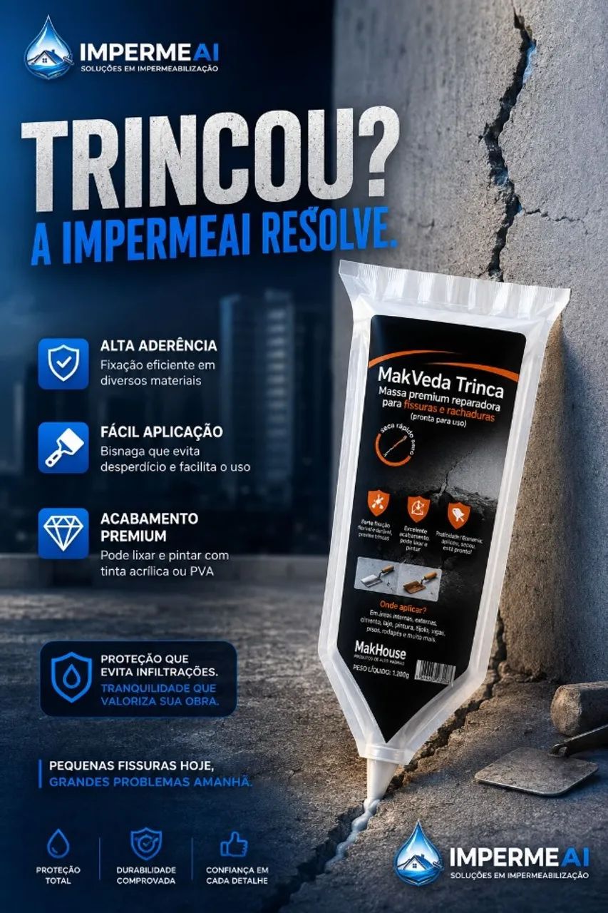 MakVeda Trinca-Reparadora de Físsuras e Trincas - Foto 3