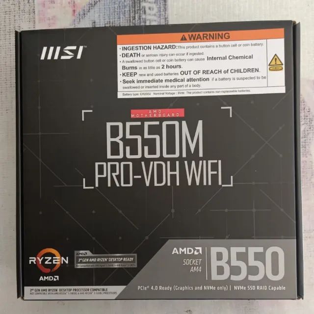 Placa-Mãe MSI B550M Pro-VDH WiFi, AMD AM4, mATX