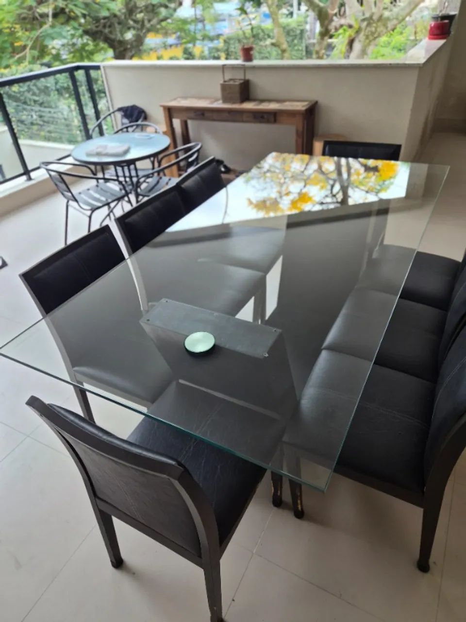 Tampo de mesa em vidro