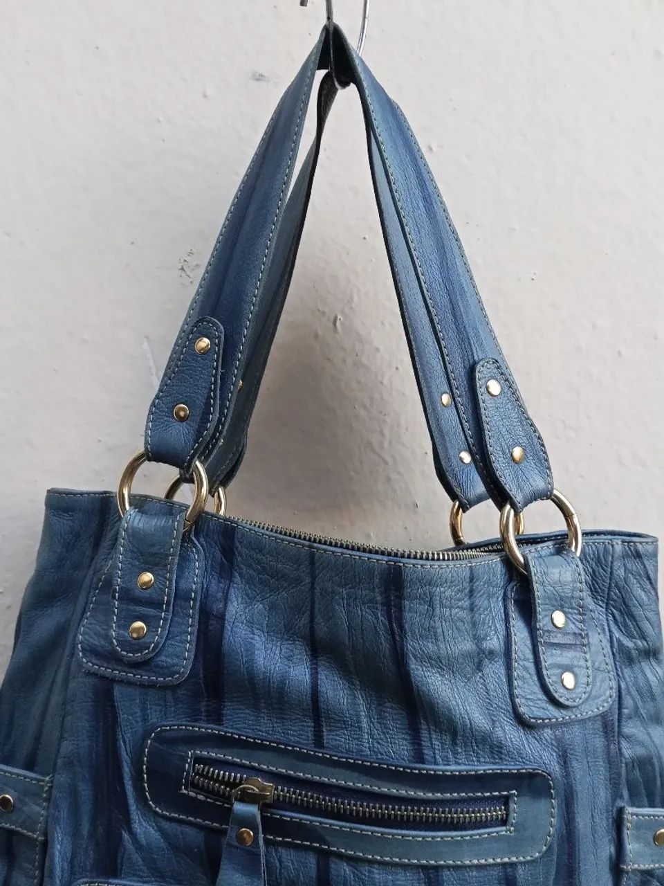 Bolsa de couro legítimo spatifillus tamanho 37x40 - Foto 2