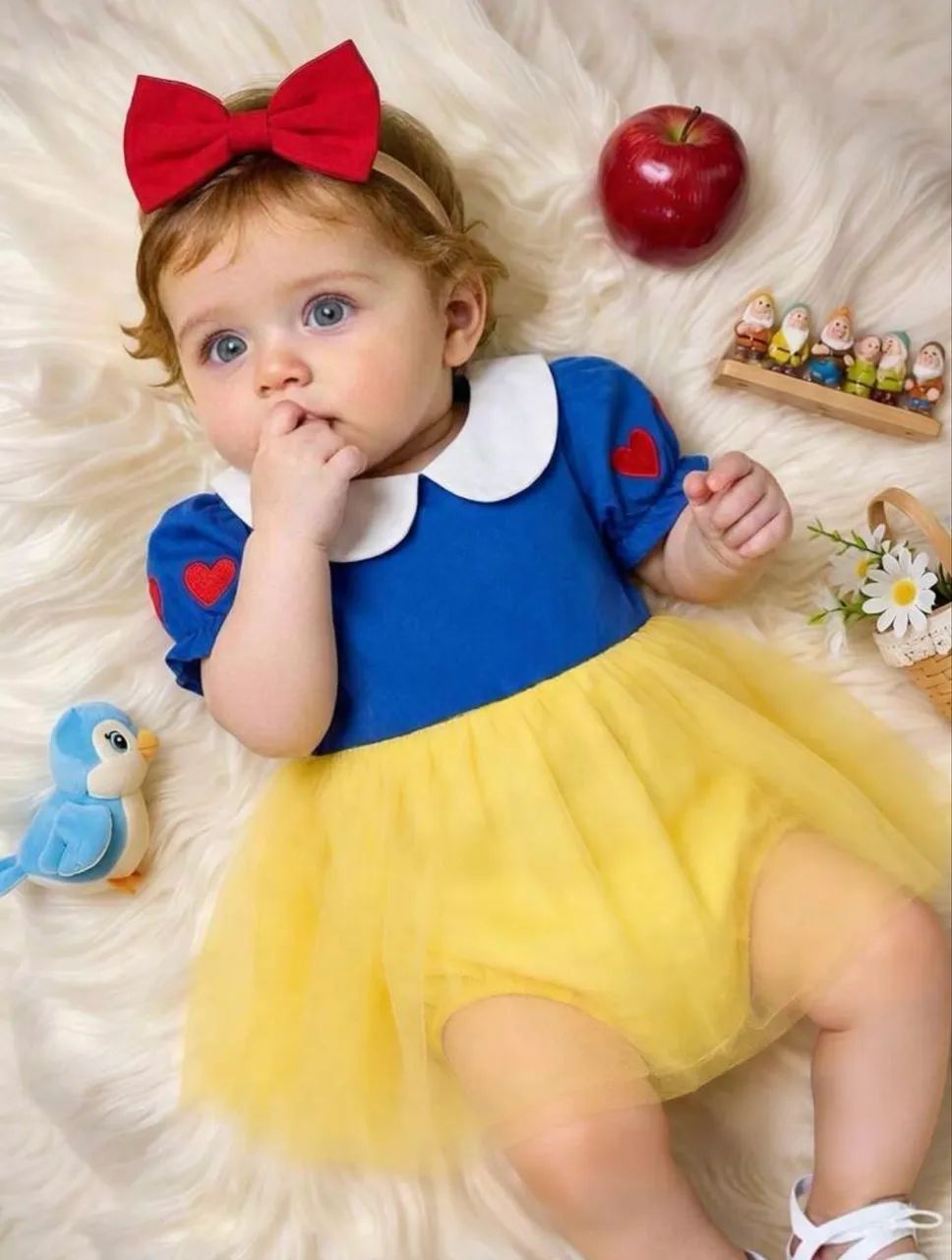 Fantasia branca de neve bebê 