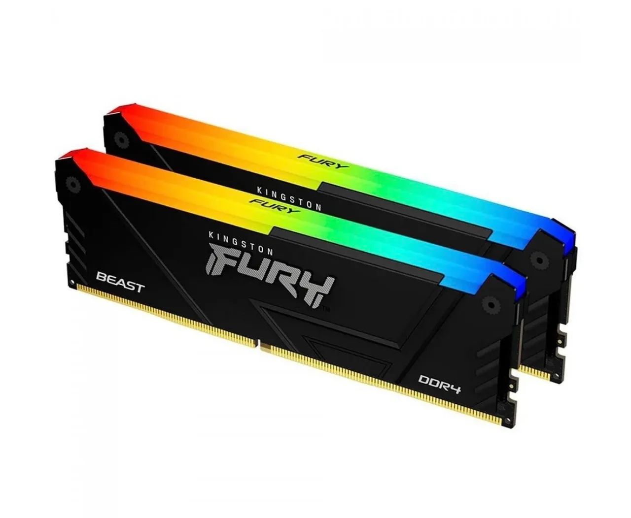 Memória RAM Kingston Fury Beast, RGB, 32GB (2x16GB), 2667MHz, DDR4, CL16, Preto 