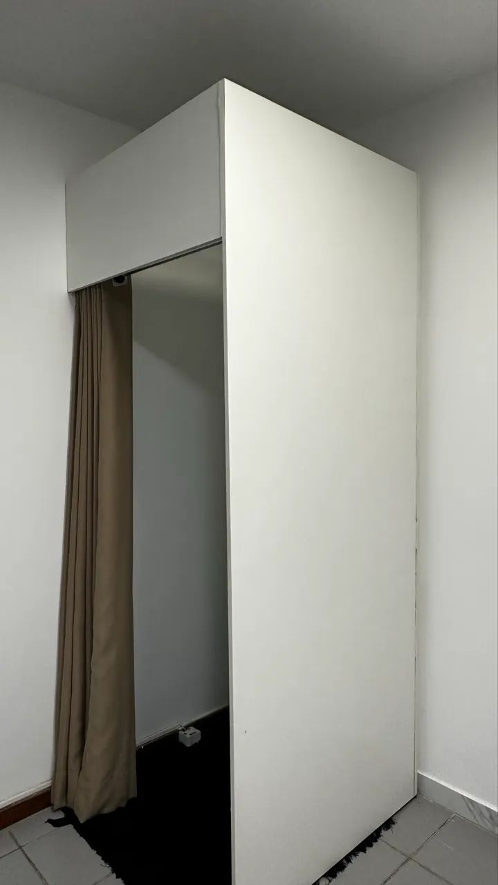 Provador mdf com cortina 
