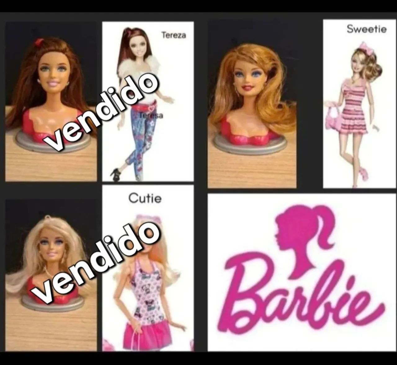 Barbie cabeça avulsa diversas coleções 