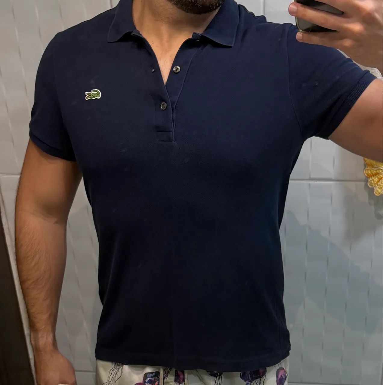 Polo Lacoste Azul Slim Fit - Foto 4