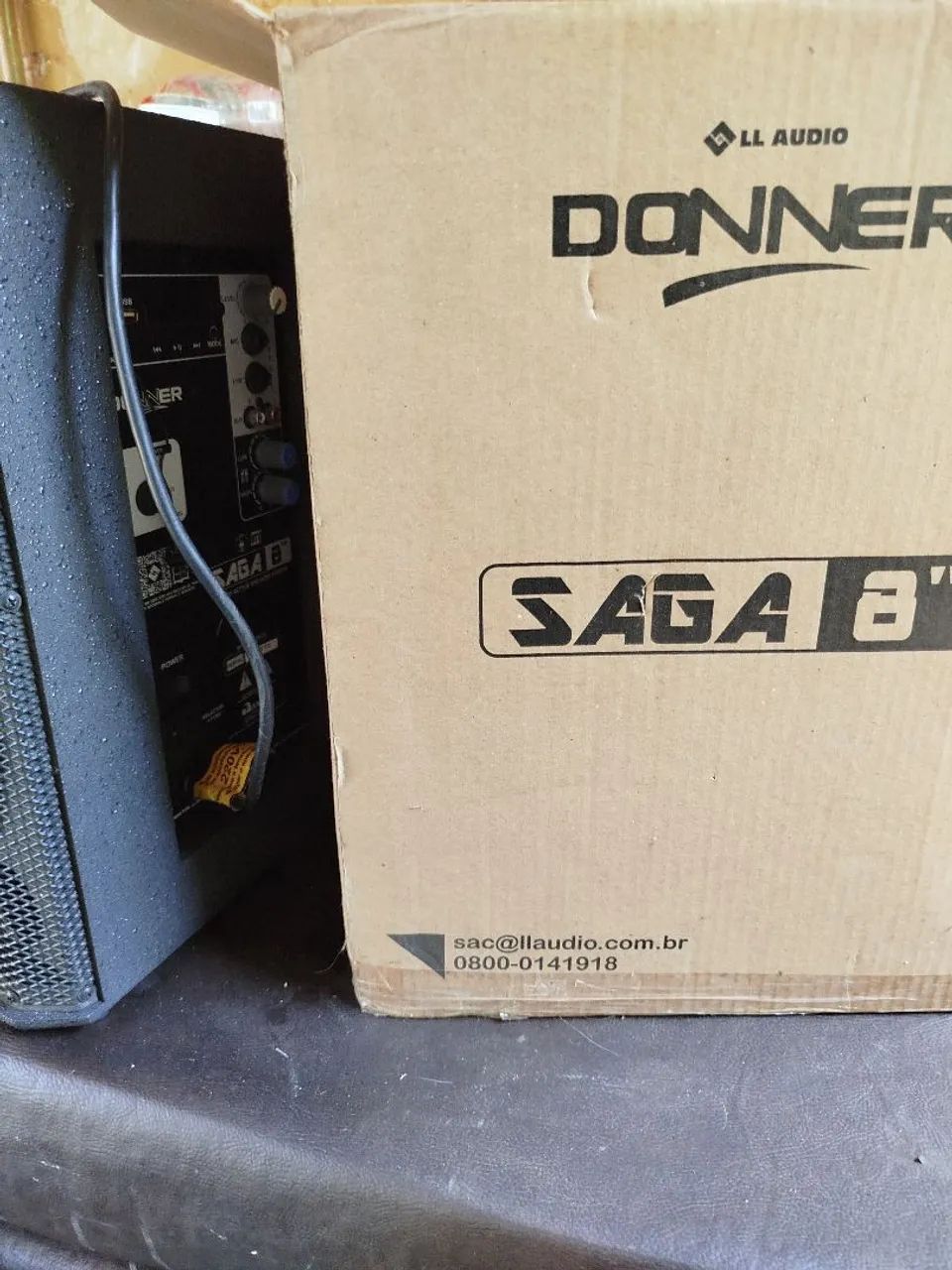 CAIXA ATIVA 8" SAGA 150W SEMI NOVA - Foto 3
