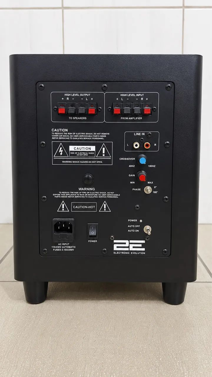 Subwoofer Ativo 2E 8 polegadas 100w amplificado 